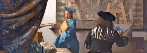 Vermeer. La Alegoría de la Pintura (1666). Detalle.