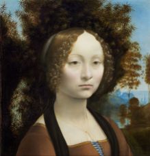 Ginevra de' Benci (1474-1476). Museo del Louvre, 38,8×36,7cm. Fuente: Google Art Project.