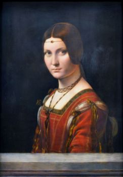 Leonardo da Vinci, La Belle Ferronière (1490-1495). 63x45 cm.